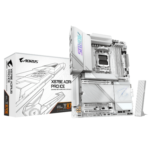 תמונה של לוח אם GIGABYTE X870E AORUS PRO ICE ATX DDR5 WIFI7 AM5 2.5GBE LAN