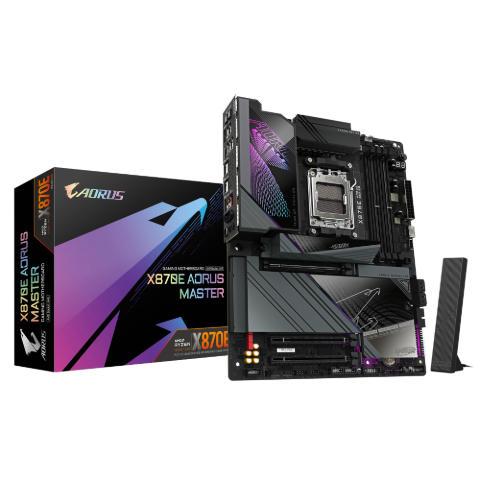 תמונה של לוח אם GIGABYTE X870E AORUS MASTER WIFI 7 ATX DDR5 AM5 5GBE LAN