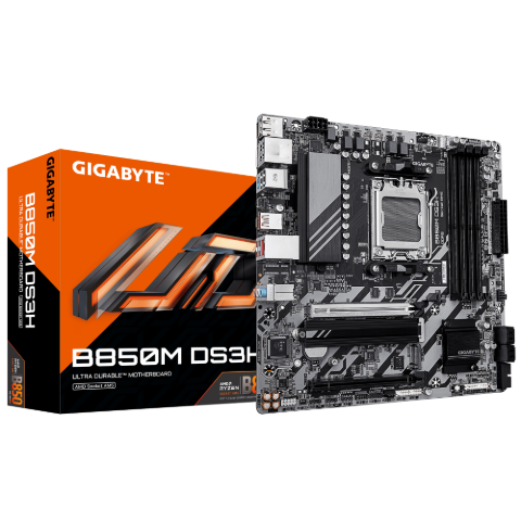 תמונה של לוח אם GIGABYTE B850M DS3H DDR5 MICRO-ATX AM5 2.5GBE LAN