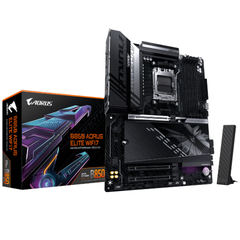 תמונה של לוח אם GIGABYTE B850 AORUS ELITE WIFI7 ATX DDR5 AM5 BT 2.5GBE LAN