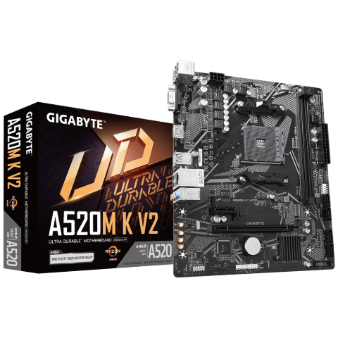 תמונה של לוח אם Gigabyte AMD A520 K V2 rev 1.1 DDR4 For AM4