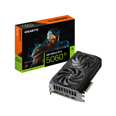 תמונה של כרטיס מסך Gigabyte RTX 5060 Ti WindForce 2 8GB