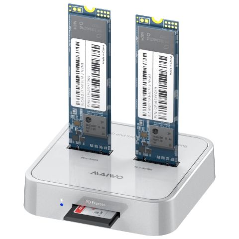 תמונה של תחנת עגינה לדיסקים MAIVO Type-C to M.2/NVME Plus Card Reader
