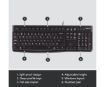 תמונה של מקלדת לוגיטק חוטית עברית אנגלית LOGITECH K120