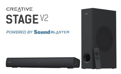 תמונה של רמקולים CREATIVE STAGE V2 2.1 SOUNDBAR+SUBWOFER BT 5.0 160W ARC
