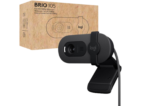 תמונה של מצלמת רשת LOGITECH BRIO 105 FHD Built in Mic Auto Brightness