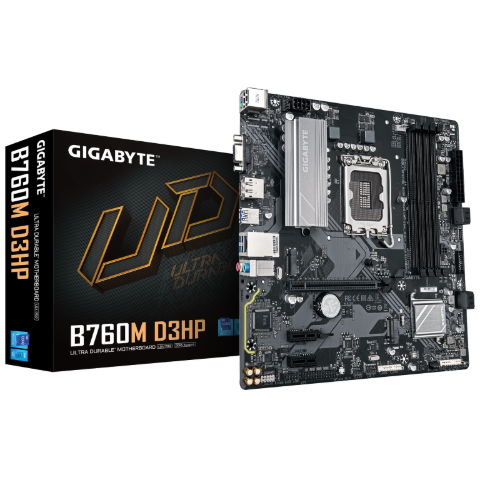 תמונה של לוח אם אינטל Gigabyte B760M D3HP DDR5 VGA HDMI DP LGA1700
