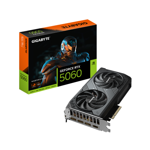 תמונה של כרטיס מסך Gigabyte GeForce RTX 5060 WindForce 2 OC 8GB