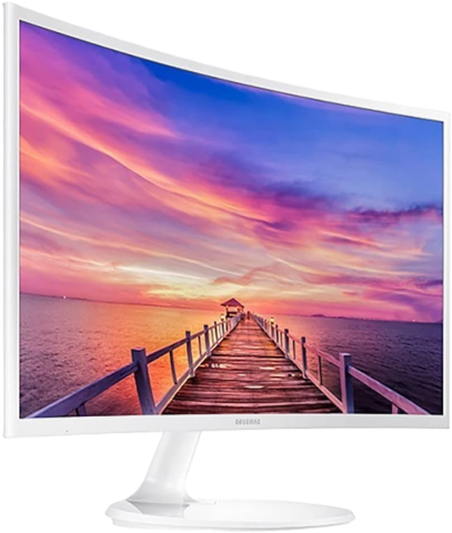 תמונה של מסך קעור לבן Samsung C27F391FHR FHD VA HDMI VGA 4ms