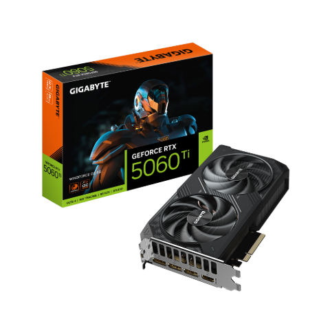 תמונה של כרטיס מסך Gigabyte RTX 5060 Ti WindForce 2 OC 8GB