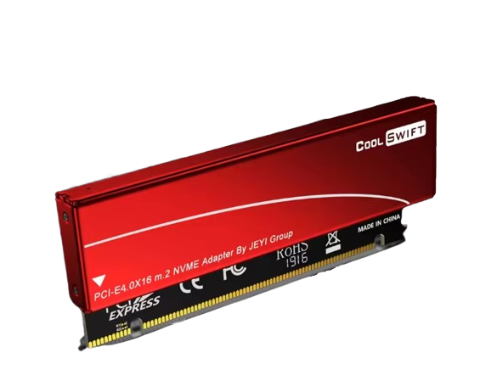 תמונה של כרטיס הרחבה PCIe x16 to M.2 Adapter w/HS Support 2280 M.2