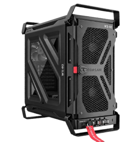 תמונה של מארז שחור ידיות InfiniRail בלי מאווררים Corsair WARTH Mid Tower