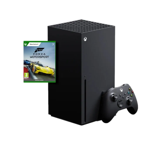 קונסולת Xbox Series X 1TB עם Forza Motorsport ומשחק נוסף לבחירה — אחריות לשנתיים